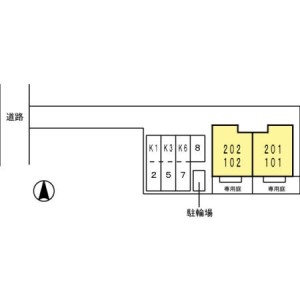 ウィット土居田町の敷地配置図